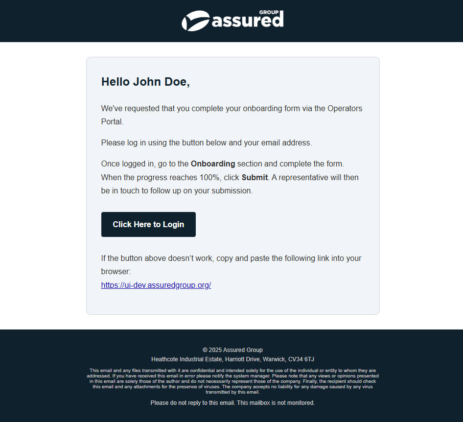 OnboardingEmail