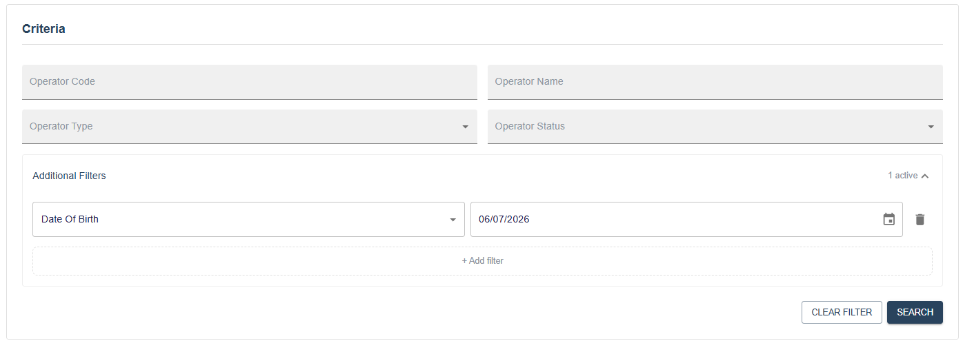 Search page